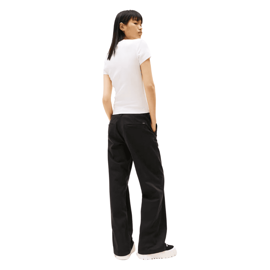 Tommy Jeans Essential V Neck Slim Fit T-Shirt White