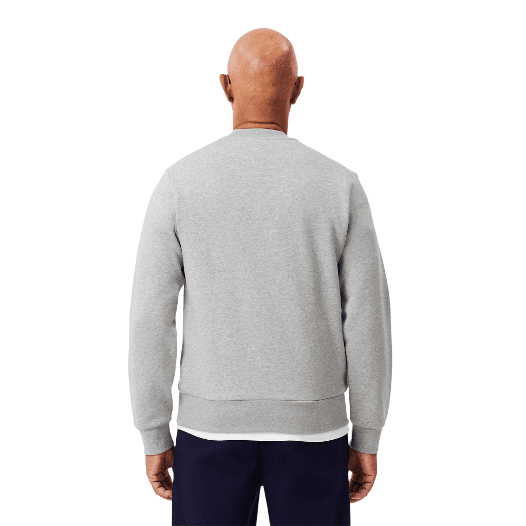 Lacoste Fleece Crew Neck Sweatshirt Silver Chine