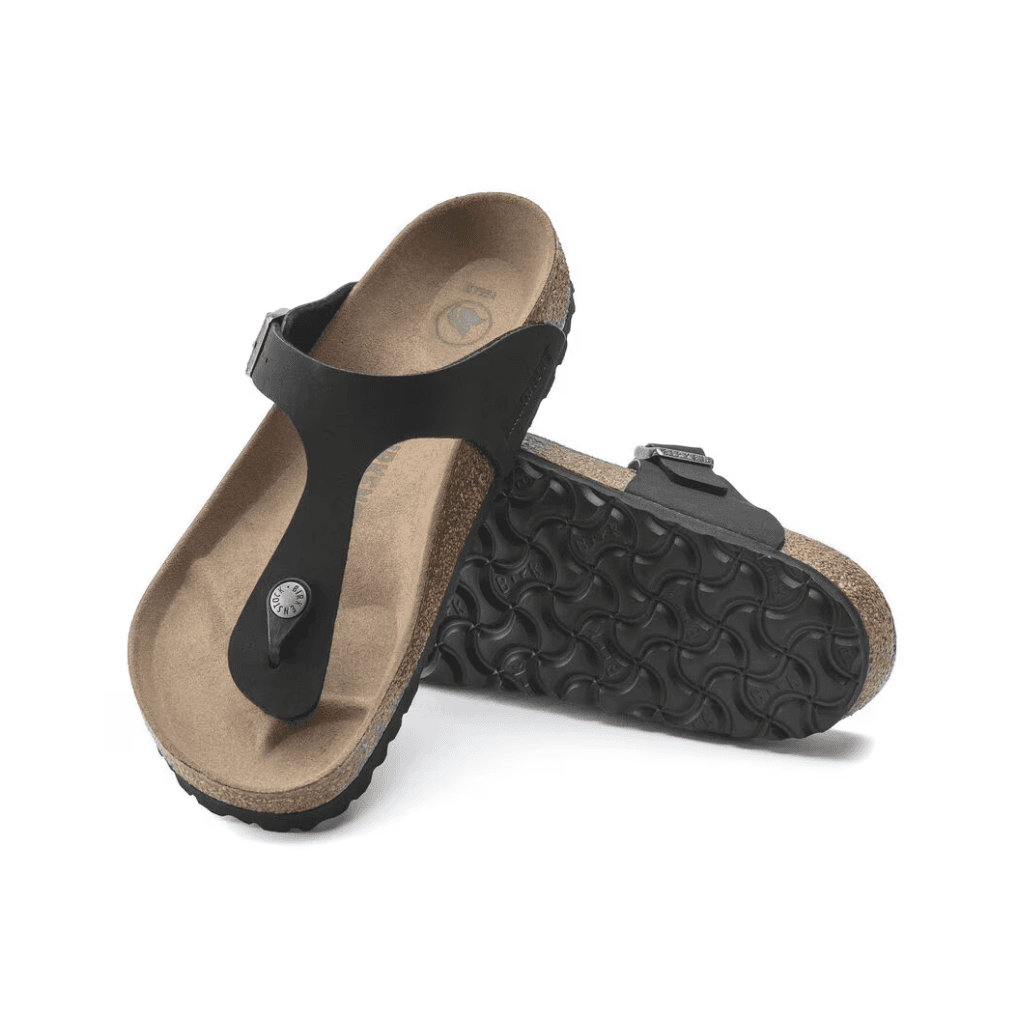 Birkenstock GizehI Vegan Birko- Flor Birkibuc Black Narrow