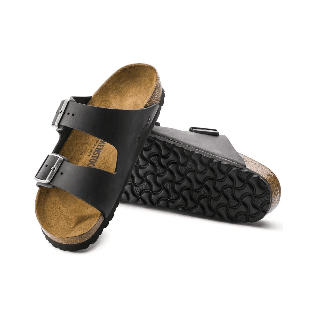 Birkenstock Arizona Natural Leather Oiled Black Regular