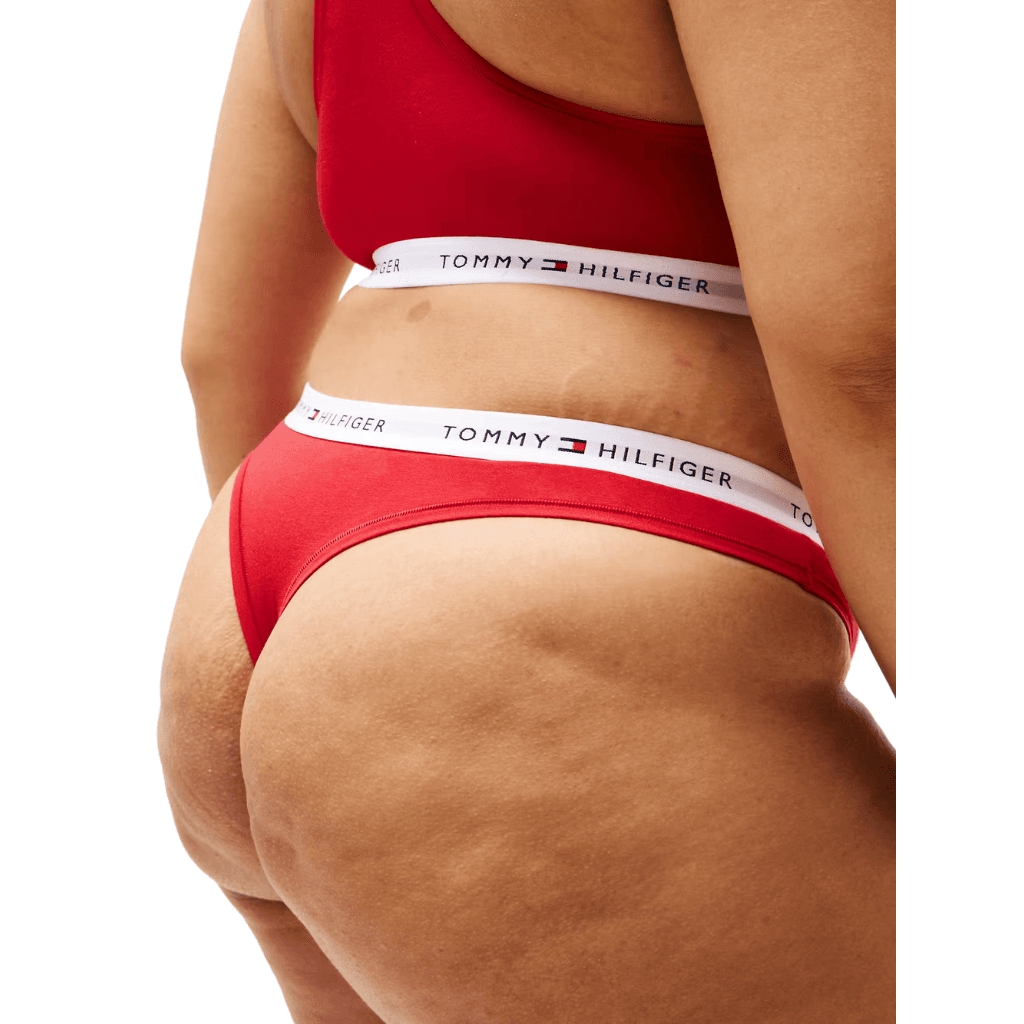Tommy Hilfiger Repeat Logo Thong Curve Primary Red