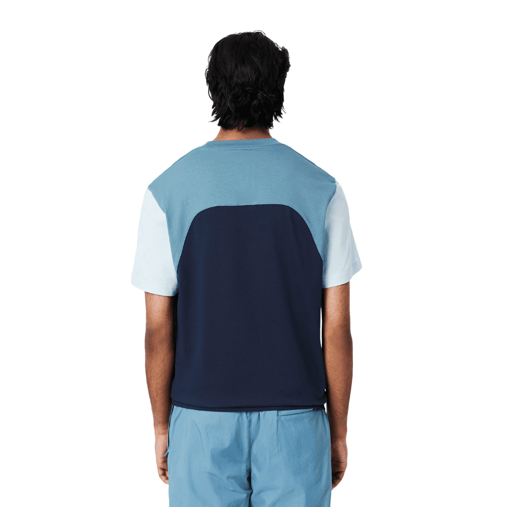Lacoste Classic Fit Colour Block T-Shirt Navy Blue/Limestone-Rill