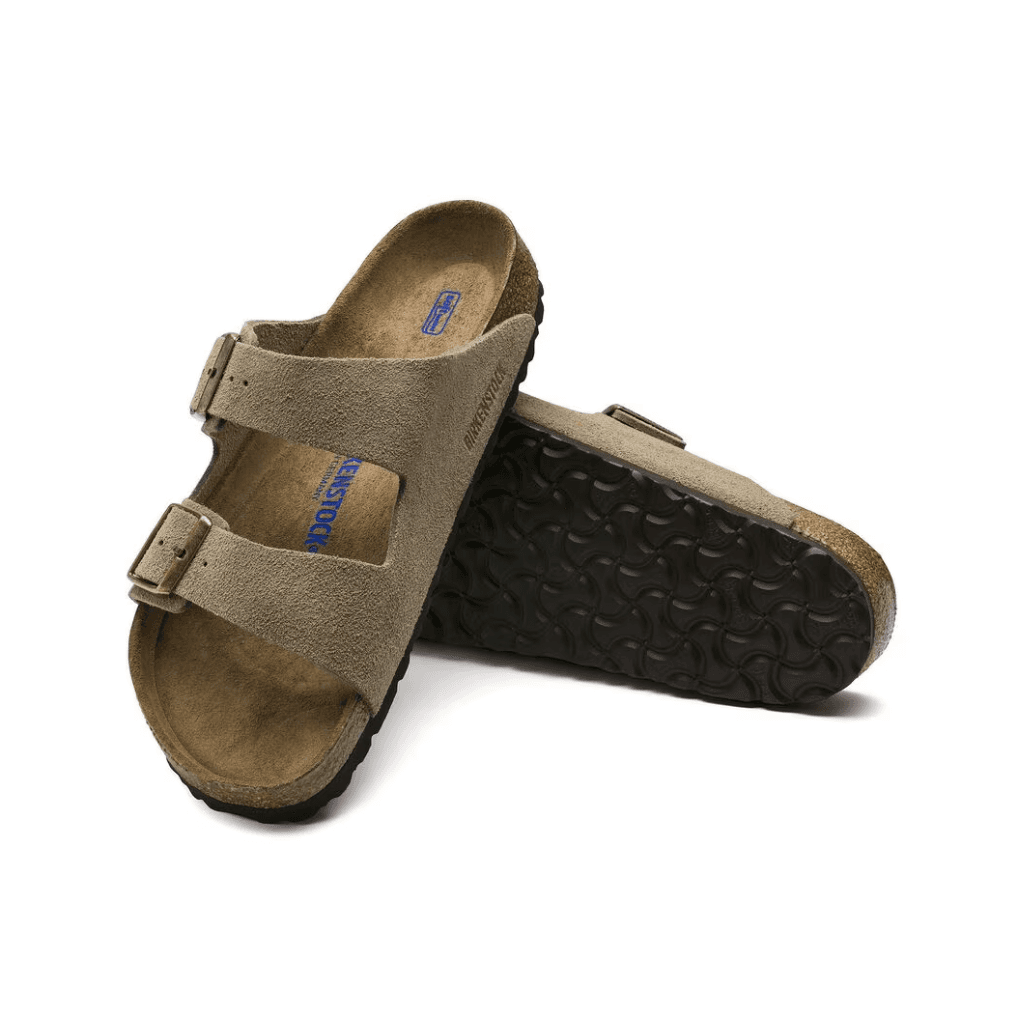 Birkenstock Arizona Soft Footbed Suede Leather Taupe Narrow