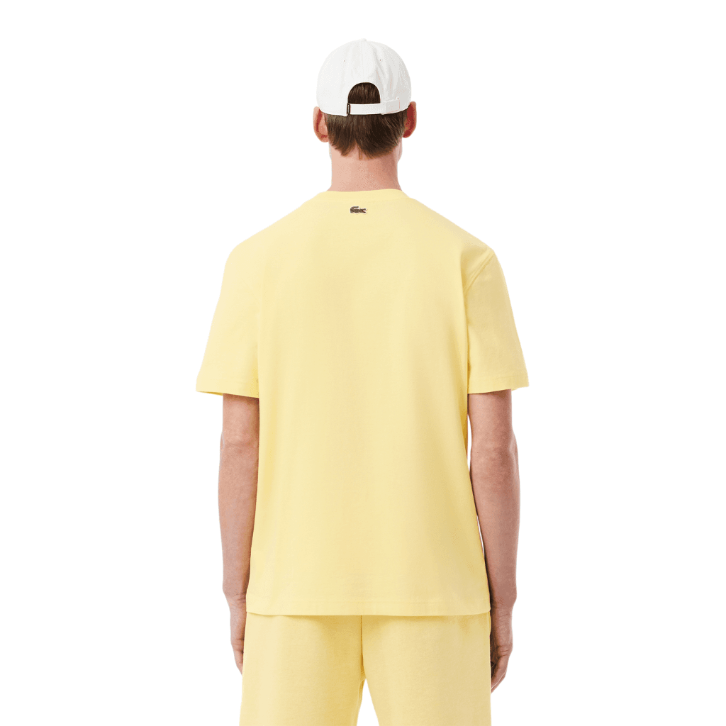 Lacoste Classic Fit Print Jersey T-Shirt Yellow/Calathea