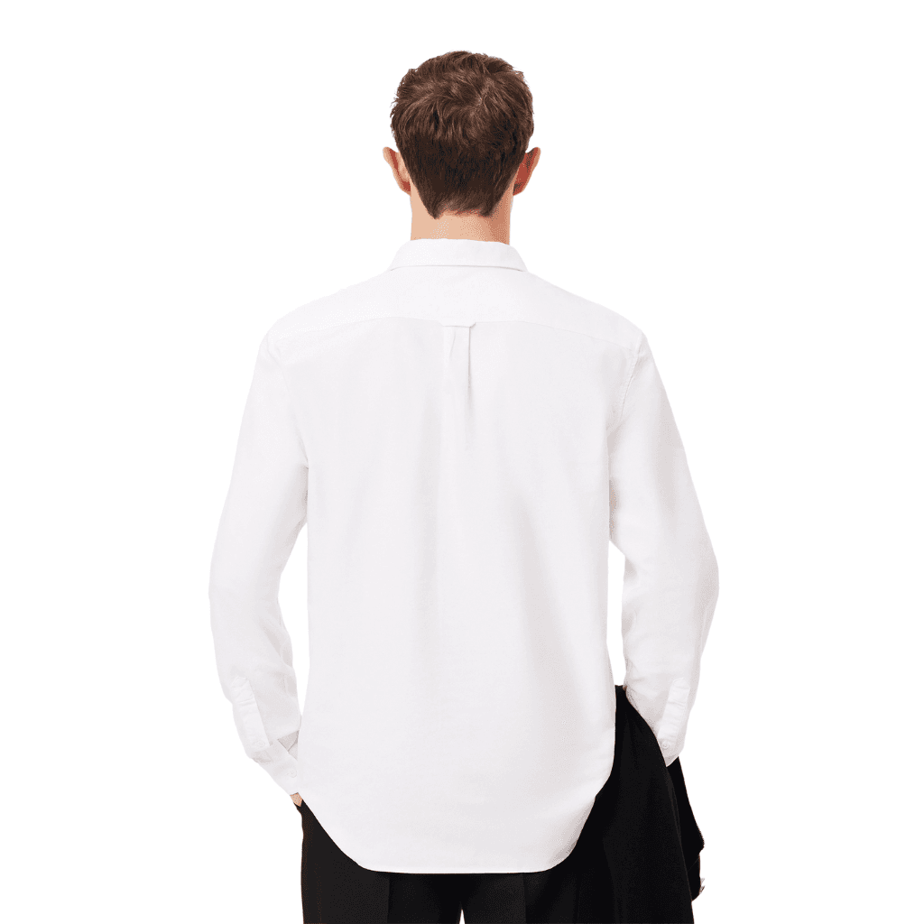 Lacoste Regular Fit Cotton Oxford Shirt White