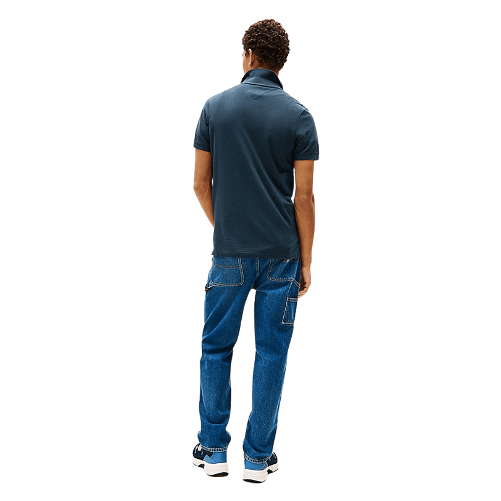 Tommy Jeans Slim Placket Polo Shirt Twilight Navy