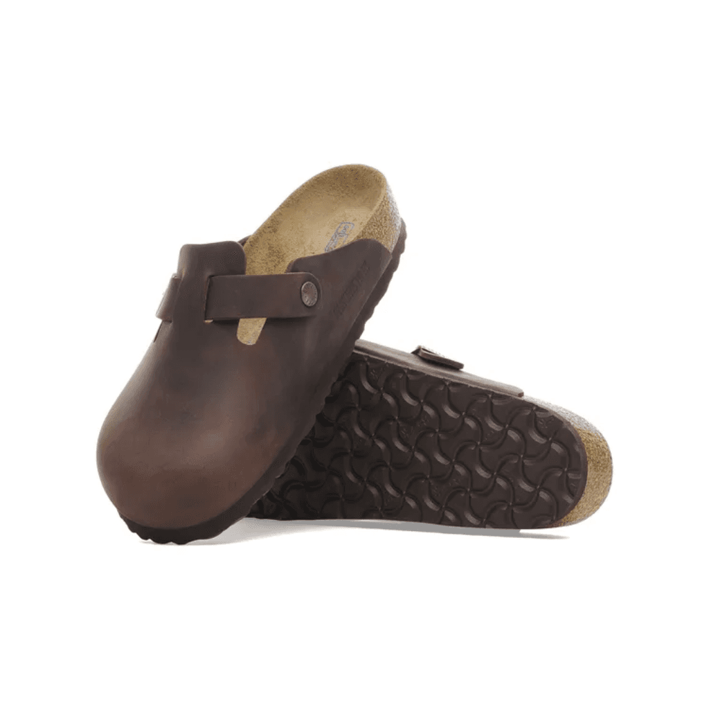 Birkenstock Boston Soft Footbed Natural Leather Oiled Habana Narrow