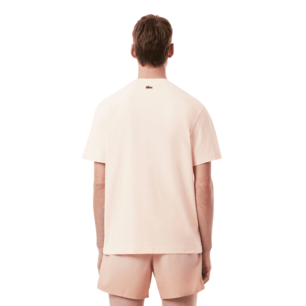 Lacoste Classic Fit Print Jersey T-Shirt Angora/Latte