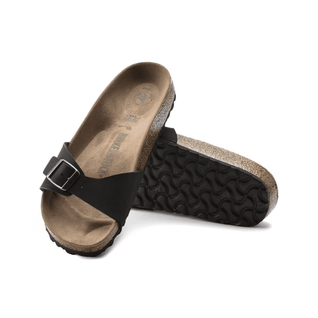 Birkenstock Madrid Vegan Birko-Flor Birkibuc Black Regular