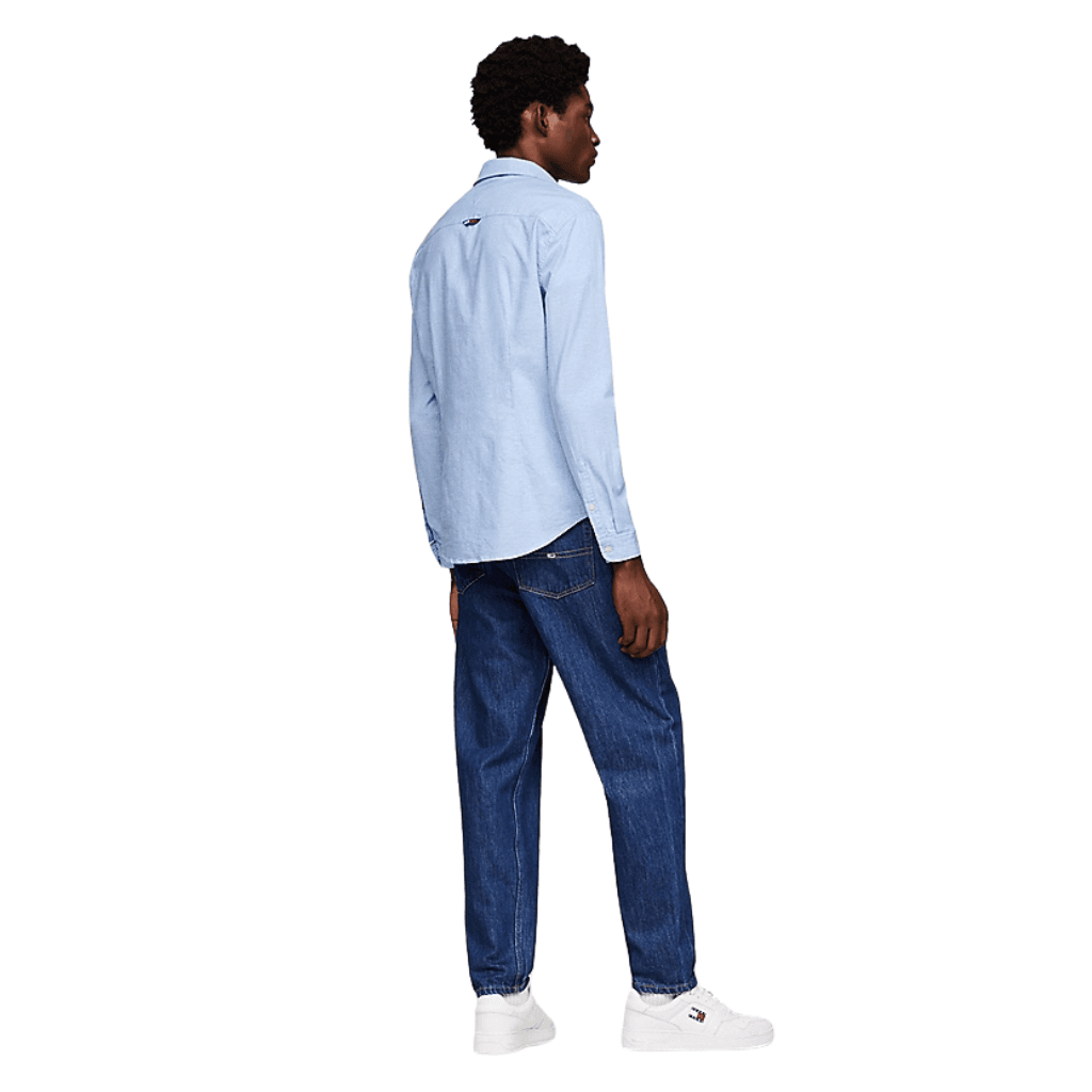 Tommy Jeans Slim Fit Stretch Oxford Shirt Perfume Blue