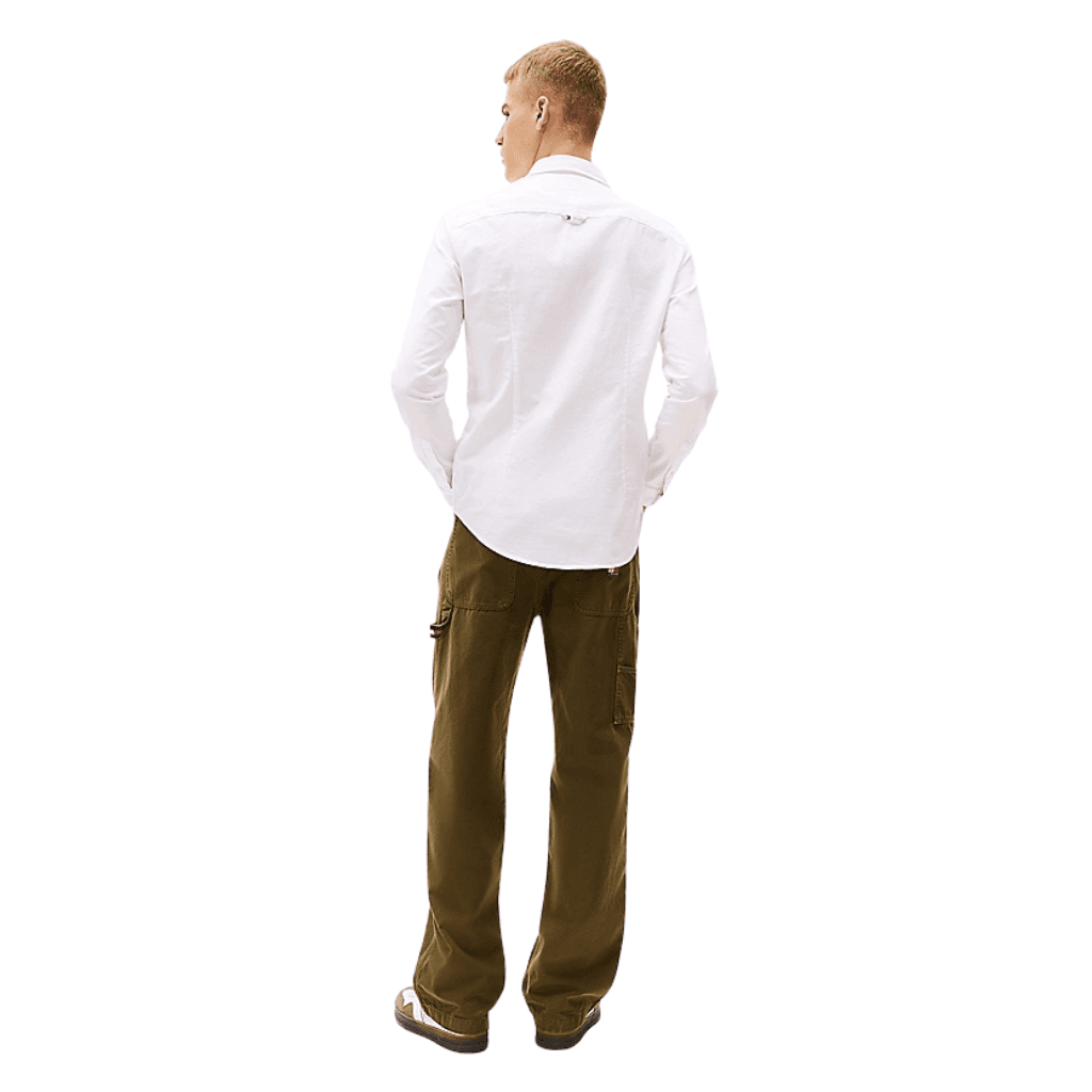 Tommy Jeans Stretch Oxford Slim Fit Shirt White