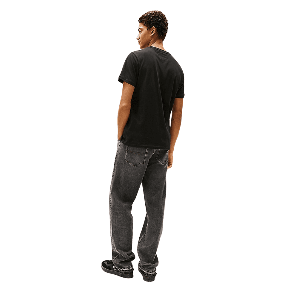 Tommy Jeans Slim Essential Flag T-Shirt Black