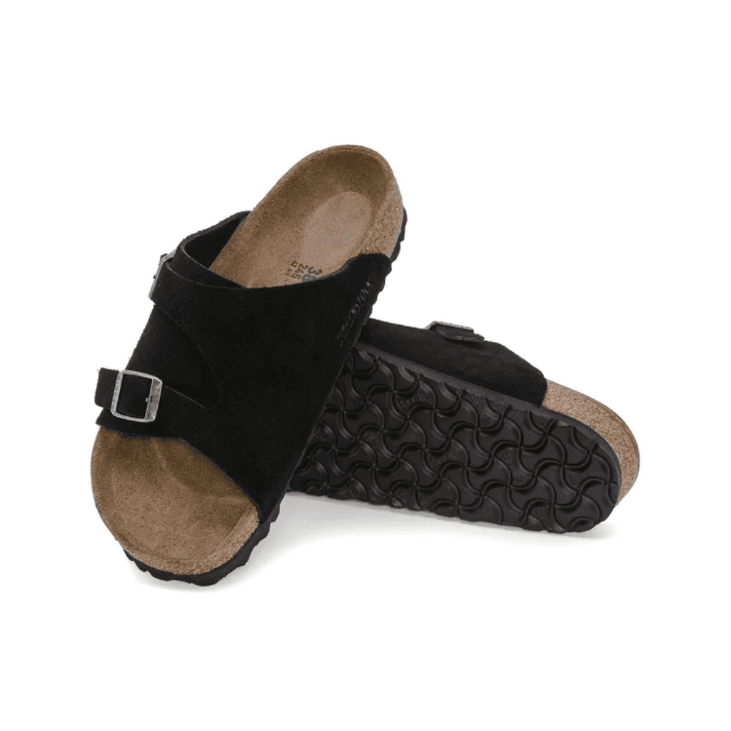Birkenstock Zurich Suede Leather Black Narrow