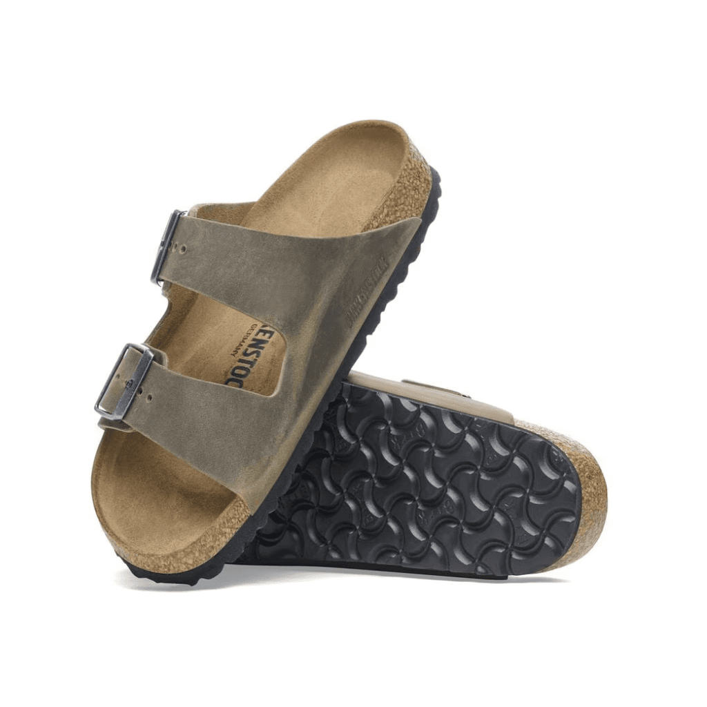 Birkenstock Arizona Natural Leather Oiled Faded Khaki Regular