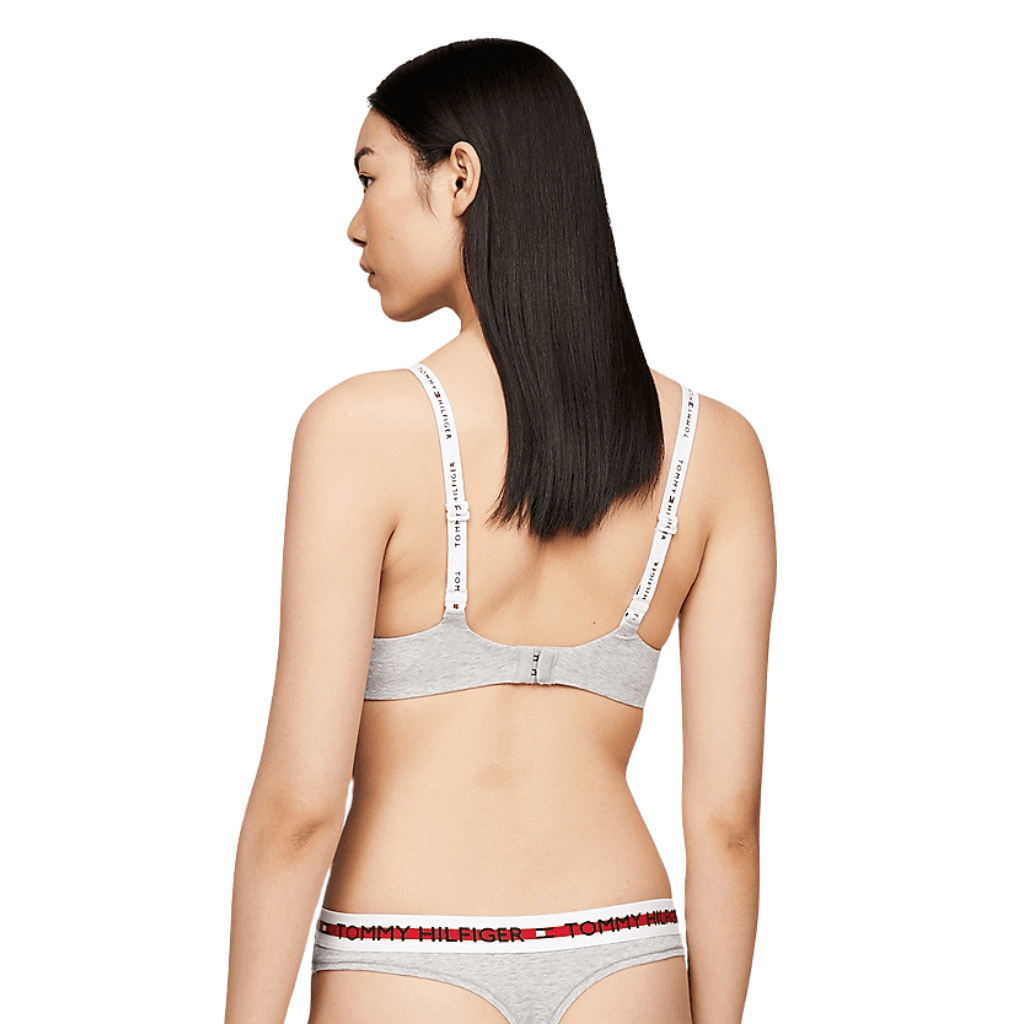 Tommy Hilfiger Lightly Lined Triangle Bra Light Grey Heather