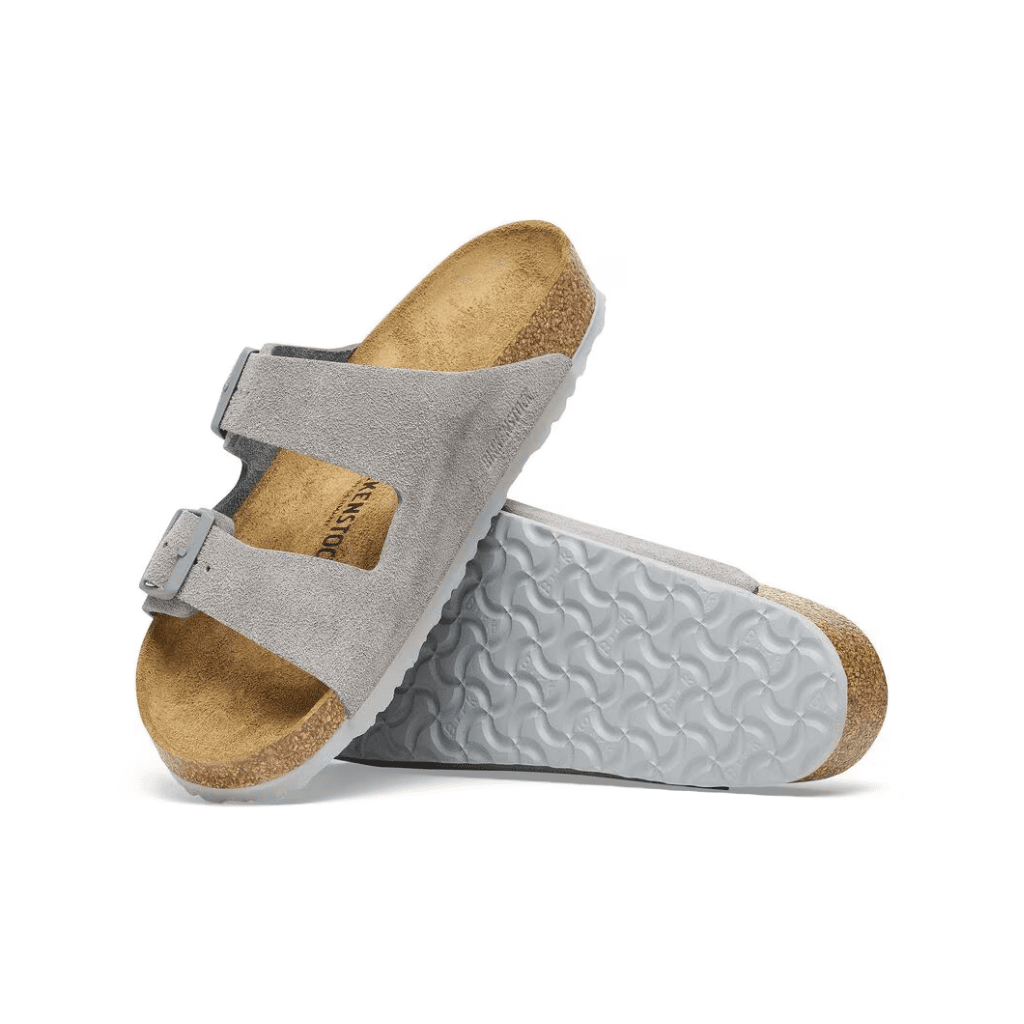 Birkenstock Arizona Suede Leather Stone Coin Narrow