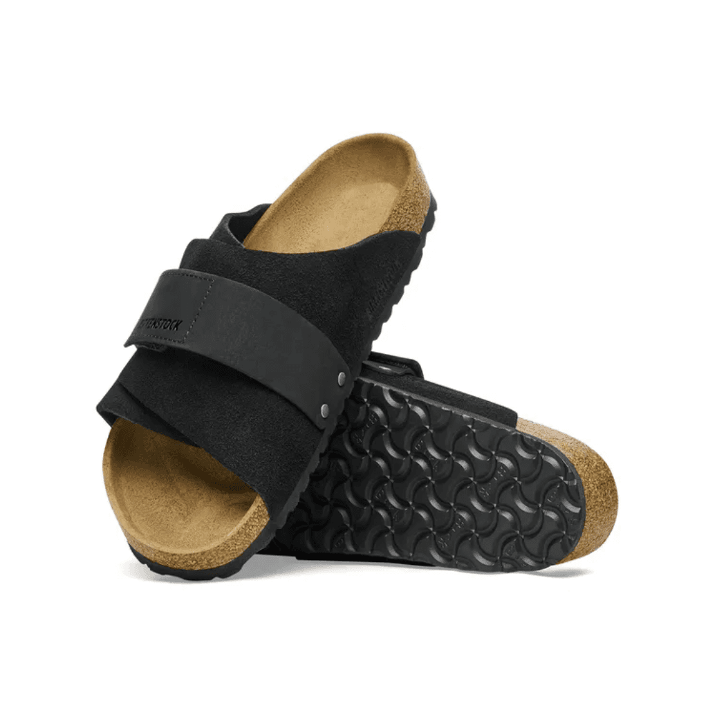 Birkenstock Kyoto Nubuck Leather/Suede Black Regular