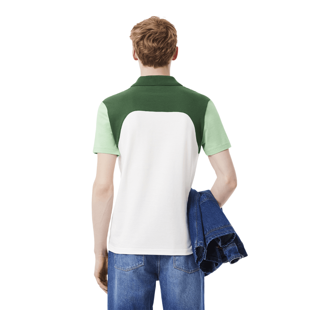 Lacoste L.12.12 Regular Fit Stretch Polo Shirt White/Green-Liamone