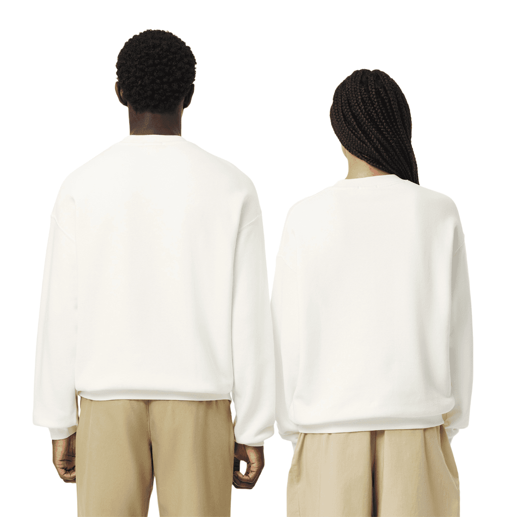 Lacoste Loose Fit Badge Fleece Sweatshirt Flour