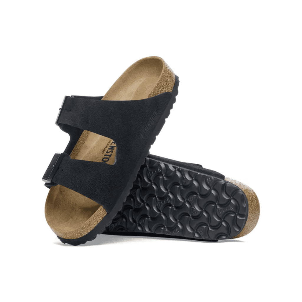 Birkenstock Arizona Suede Leather Black Narrow