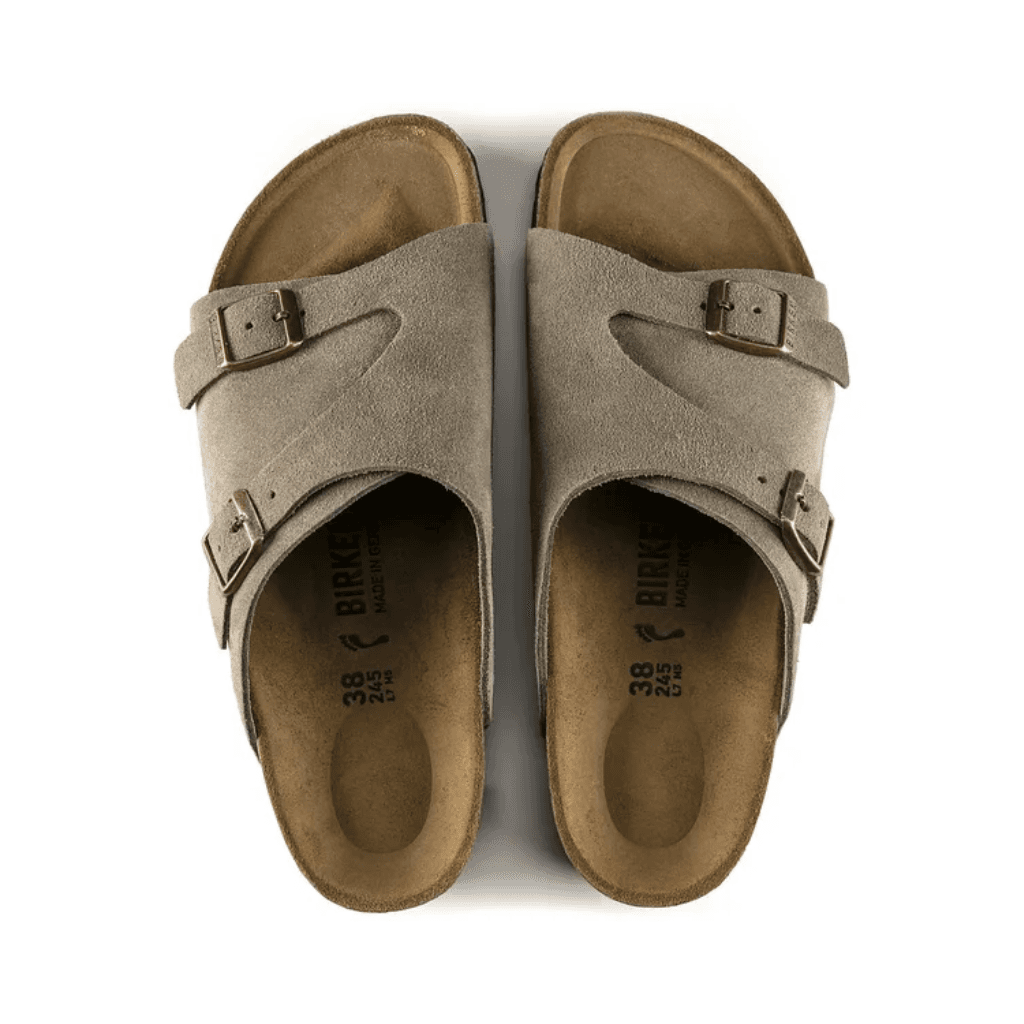 Birkenstock Zurich Suede Leather Taupe Regular