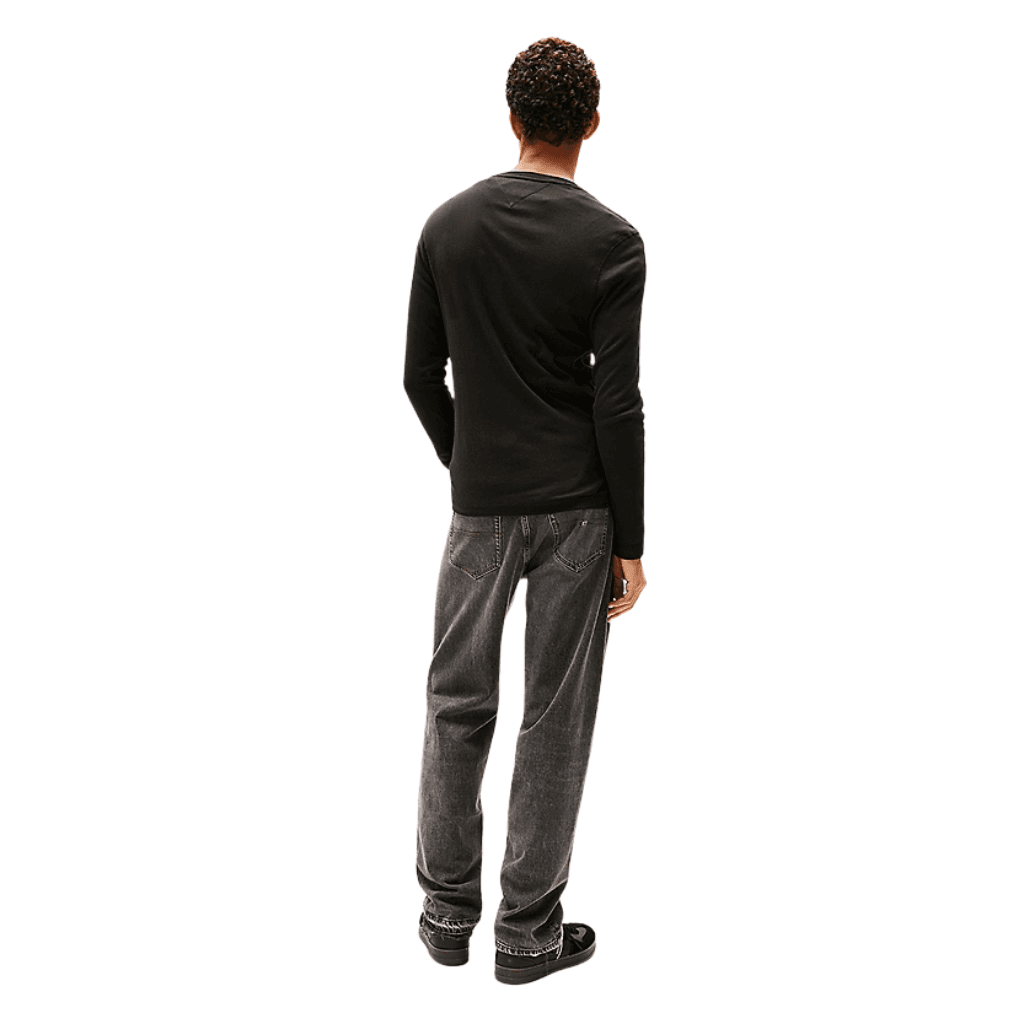Tommy Jeans Original Rib Long Sleeve T-Shirt Tommy Black
